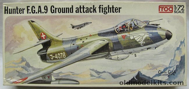 Frog 1/72 Hawker Hunter FGA Mk.9 or Mk.59 - RAF No. 54 Sq 1969 or Swiss No.1 Sq 1964, F204 plastic model kit